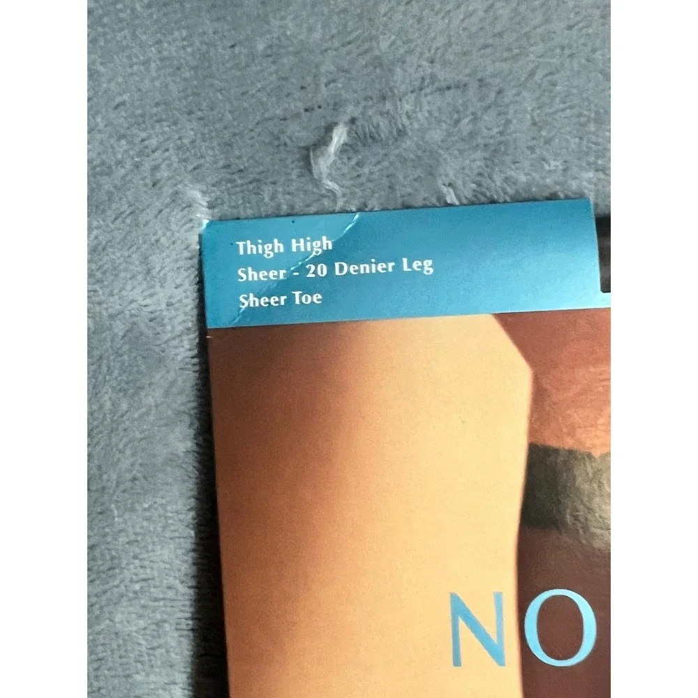 Vintage Nordstrom Sheer Thigh High Stockings Black 20 Denier Size A NOS
